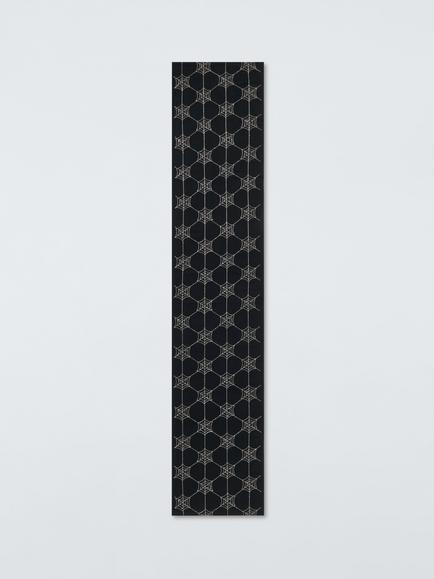 John Lewis Halloween Spider Web Cotton Table Runner, 250cm, Black/Silver, Black/Silver