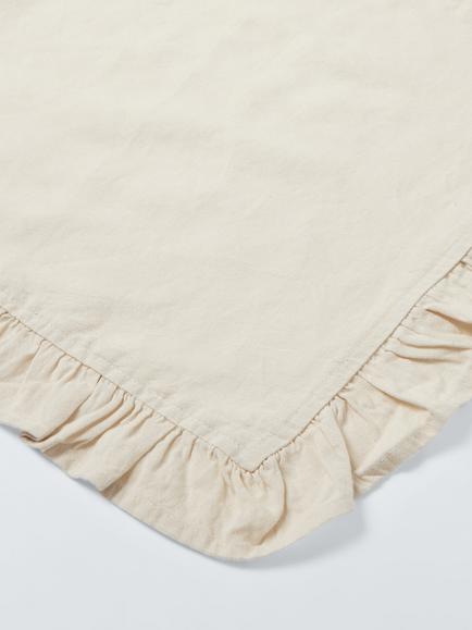 John Lewis Ruffle Linen Cotton Napkins, Set of 2, Natural - view 2, Natural