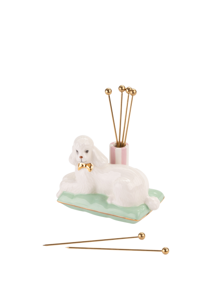 Yvonne Ellen Poodle Cocktail Stick Holder, White - view 2, White