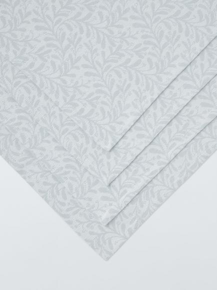 John Lewis Berry Woven Jacquard Cotton Napkins, Set of 4, Silver - view 2, Silver