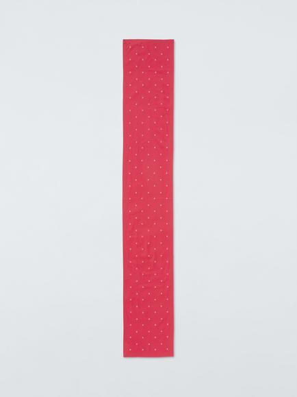 John Lewis Embroidered Scatter Star Cotton Table Runner, Red/Gold, Red/Gold
