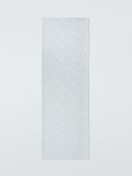 John Lewis Berry Woven Jacquard Cotton Table Runner, 250cm, Silver, Silver
