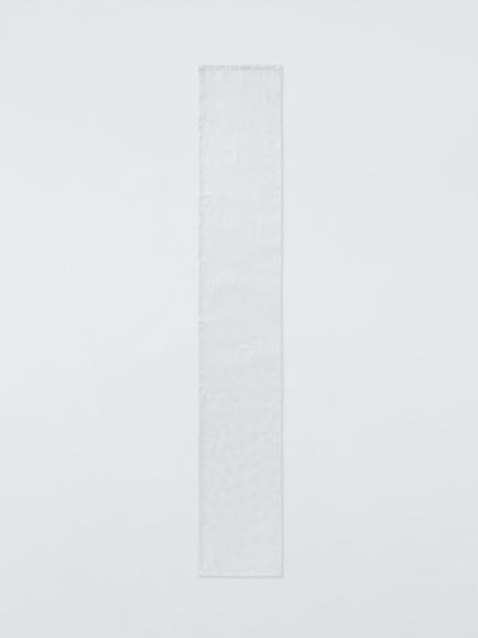 John Lewis Snowflake Woven Jacquard Cotton Table Runner, 250cm, Silver, Silver