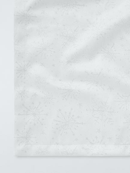 John Lewis Snowflake Woven Jacquard Cotton Table Runner, 250cm, Silver - view 2, Silver