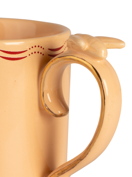 Yvonne Ellen Bee Handle 'I Go Home Early' Stoneware Mug, 275ml, Orange - view 2, Orange