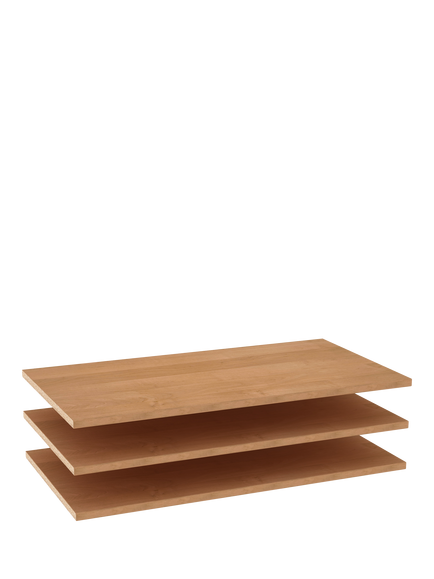 John Lewis Aspen Wardrobe Internal Shelves, Set of 3, Alder