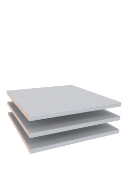 John Lewis Newlyn / Osaka Wardrobe Internal Shelves, Set of 3, Pinstripe