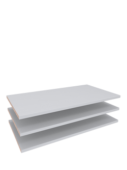 John Lewis Newlyn / Osaka Wardrobe Internal Shelves, Set of 3, Pinstripe