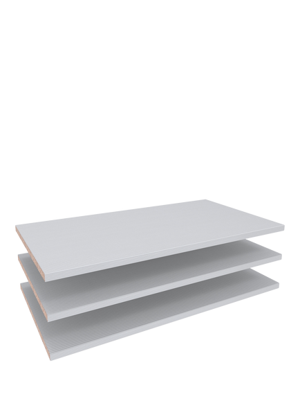 John Lewis Newlyn / Osaka Wardrobe Internal Shelves, Set of 3, Pinstripe
