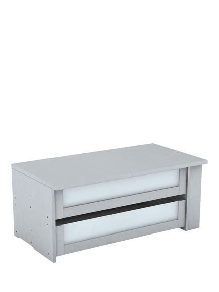 John Lewis Aspen Wardrobe Internal Drawers with Glass Fronts, Set of 2, Glass