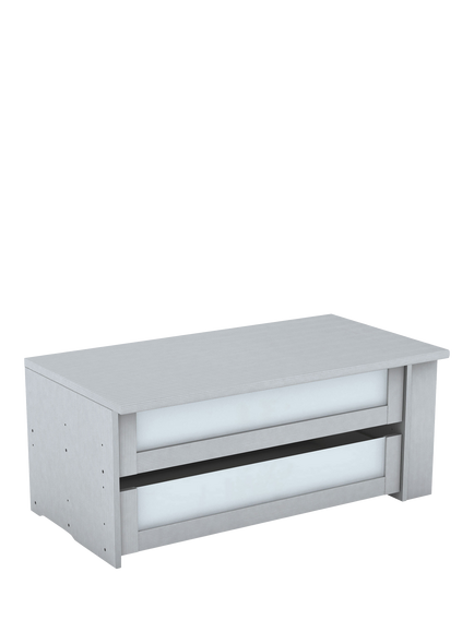 John Lewis Ascot Wardrobe Internal Drawers with Glass Fronts, Set of 2, Glass