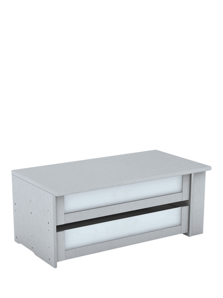 John Lewis Newlyn Wardrobe Internal Drawers with Glass Fronts, Set of 2, Glass