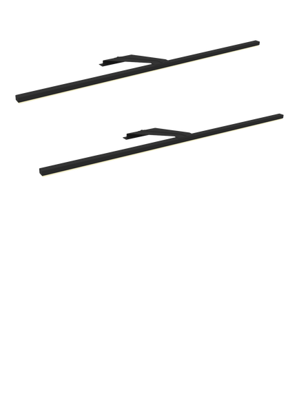 John Lewis Ascot / Aspen / Newlyn / Osaka Wardrobe LED Strip Light, Set of 2, Black