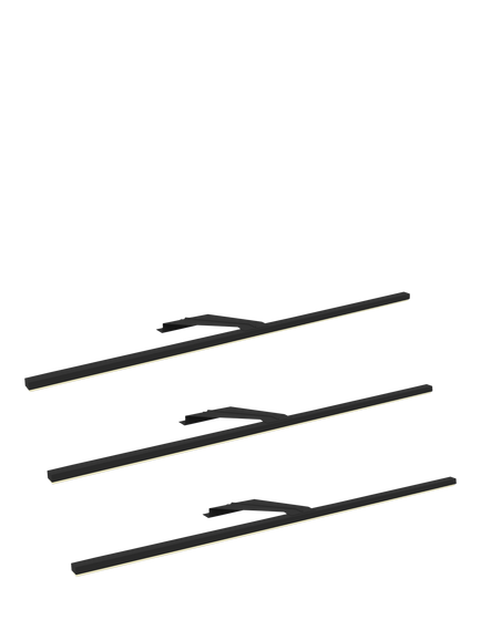 John Lewis Ascot / Aspen / Newlyn / Osaka Wardrobe LED Strip Light, Set of 3, Black