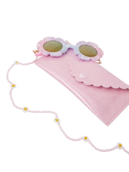 Accessorize Kids' Flower Sunglasses Set, Pink/Multi - view 2, Pink/Multi