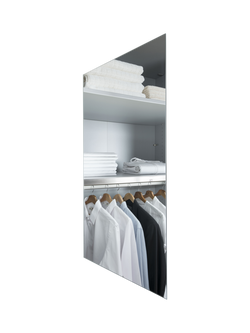 John Lewis Aspen Wardrobe Door Half Mirror, 80 x 36cm, Mirror