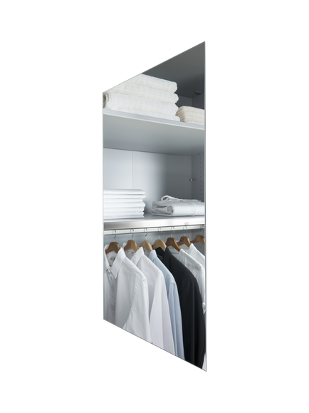 John Lewis Aspen Wardrobe Door Half Mirror, 80 x 36cm, Mirror