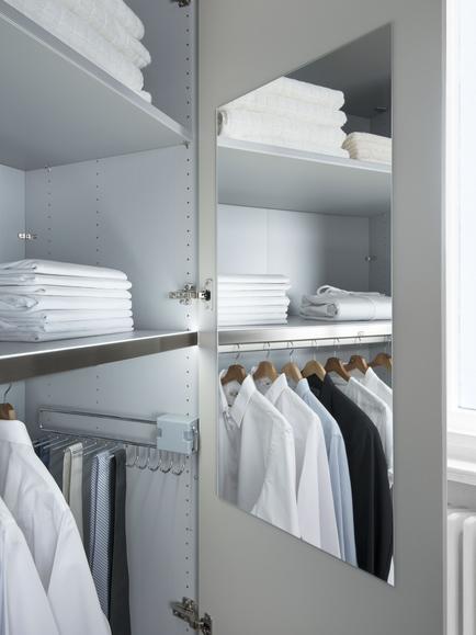 John Lewis Aspen Wardrobe Door Half Mirror, 80 x 36cm - view 2, Mirror