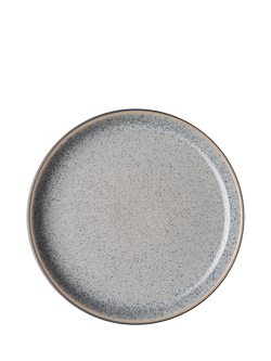 Denby Studio Grey Stoneware Dinner Coupe Plate, 26cm, Grey