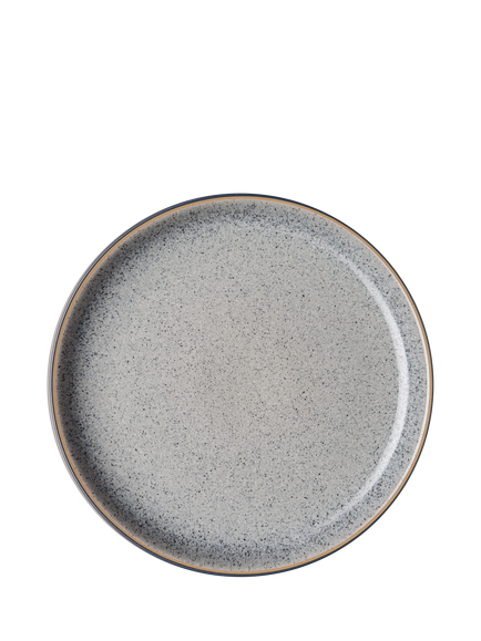 Denby Studio Grey Stoneware Dinner Coupe Plate, 26cm, Grey