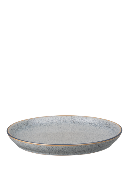 Denby Studio Grey Stoneware Dinner Coupe Plate, 26cm - view 2, Grey