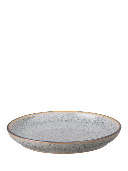 Denby Studio Grey Stoneware Small Coupe Plate, 17cm - view 2, Grey
