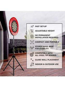 Target Darts Portable Target Dartboard Stand, Black - view 2, Black