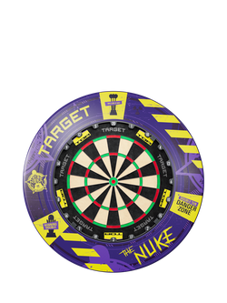 Target Darts World Champion Edition TOR Dartboard & Surround Bundle, Black/Purple, Black/Purple