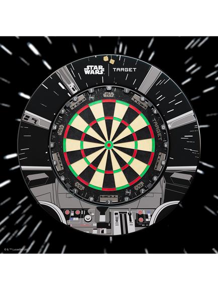 Target Darts Star Wars Target TOR Dartboard & Millennium Falcon Surround Bundle, Black - view 2, Black