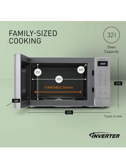 Panasonic NN-ST68QSBPQ Freestanding Microwave, Stainless Steel - view 2, Stainless Steel