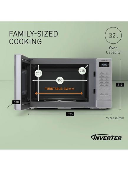 Panasonic NN-ST68QSBPQ Freestanding Microwave, Stainless Steel - view 2, Stainless Steel
