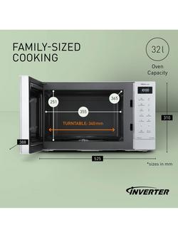 Panasonic NN-ST64QWBPQ Freestanding Microwave, White - view 2, White