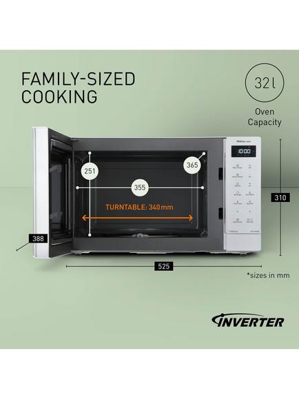 Panasonic NN-ST64QWBPQ Freestanding Microwave, White - view 2, White