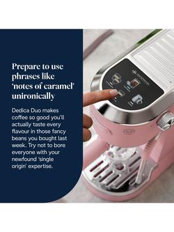 De'Longhi Dedica Duo EC890 Espresso Coffee Machine - view 2, Pink