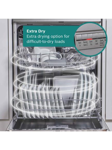 Bosch Series 2 SMI2HTS06G Integrated Dishwasher with Extra Dry, Silver - view 2, Silver