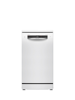Bosch SPS4HMW14G Freestanding Slimline Dishwasher, White, White