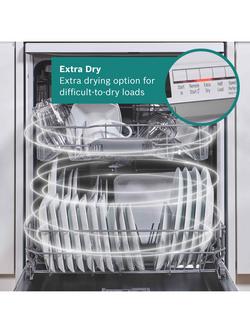 Bosch SPS4HMW14G Freestanding Slimline Dishwasher, White - view 2, White