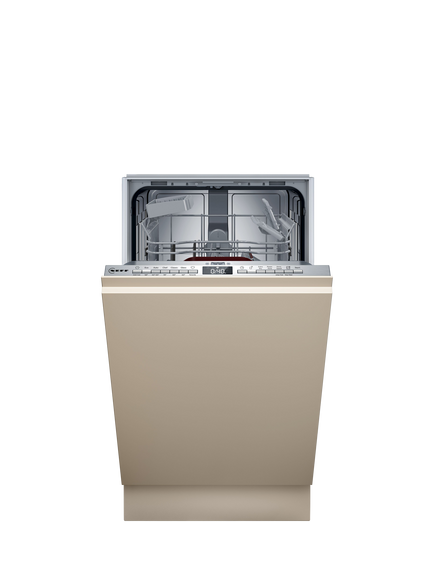 Neff N50 S875HKX32G Integrated Slimline Dishwasher, Silver, Silver