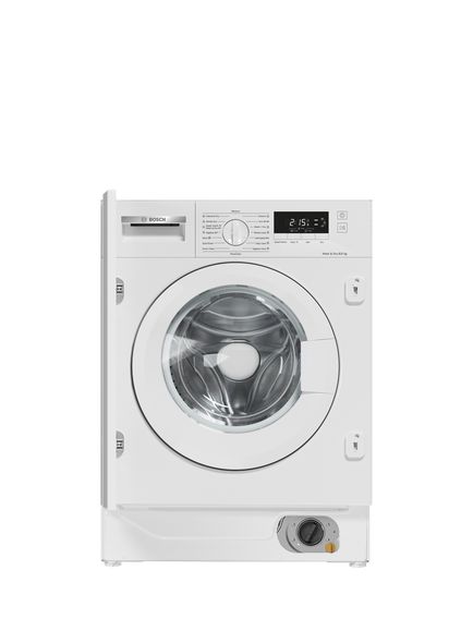 Bosch Series 4 WKD28260GB Integrated Washer Dryer, 8kg/5kg Load, 1400rpm Spin, White, White