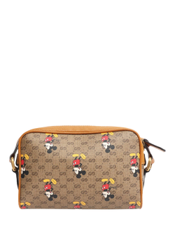 Pre-loved GUCCI X Disney Coated Canvas Crossbody Bag, Brown - view 2, Brown