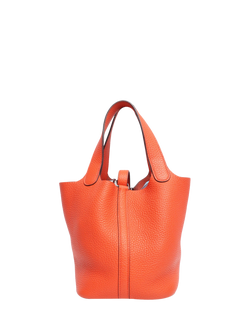 Pre-loved Hermès 18 Picotin Lock Handbag, Orange - view 2, Orange