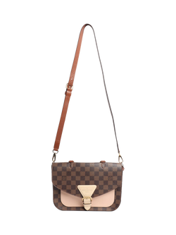Pre-loved Louis Vuitton 2019 Damier Ebene Beaumarchais Satchel Bag, Brown - view 2, Brown