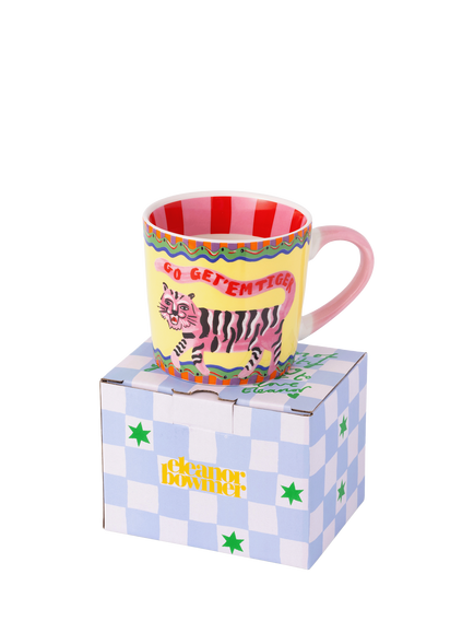 Eleanor Bowmer Go Get 'Em Tiger New Bone China Mug, 300ml - view 2, Multi Multi