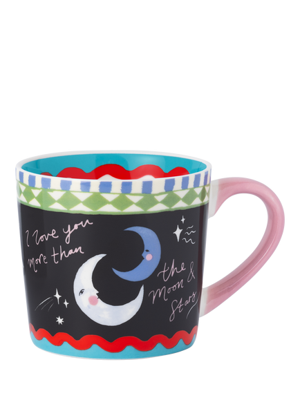 Eleanor Bowmer Love You Moon & Stars New Bone China Mug, 300ml, Multi Multi
