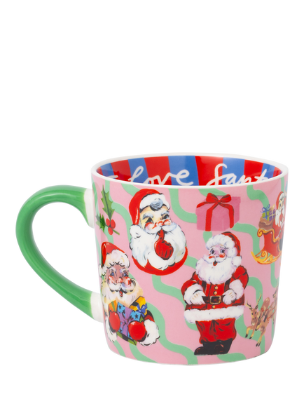 Eleanor Bowmer I Love Santa Bone China Mug, 300ml, Multi - view 2, Multi Multi