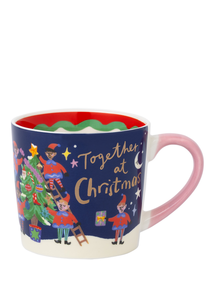 Eleanor Bowmer Together at Christmas Bone China Mug, 300ml, Multi, Multi Multi