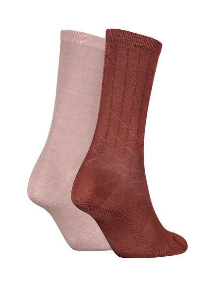 Calvin Klein Dropneedle Crew Socks, Pack of 2, Rust Red - view 2, Rust Red