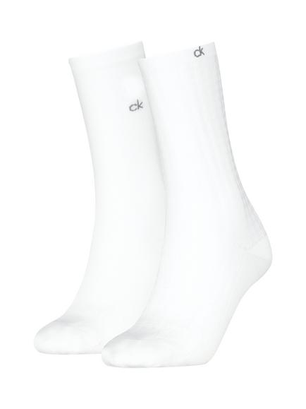 Calvin Klein Structure Crew Socks, Pack of 2, White, White