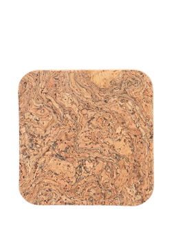 LIGA Cork Square Coasters, Set of 4, Natural, Natural