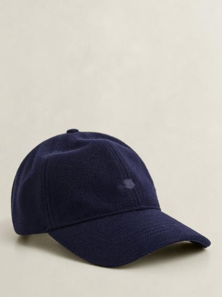 GANT Tonal Shield Wool Rich Cap, Classic Blue, Classic Blue